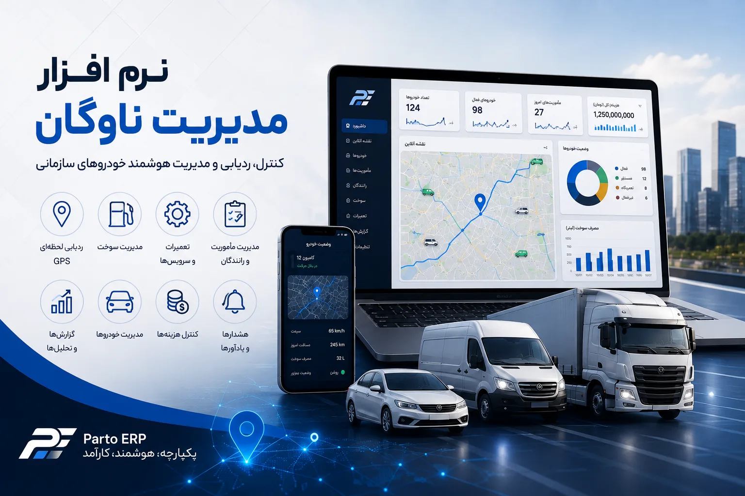 نرم افزار مدیریت ناوگان چیست؟ راهنمای کامل مدیریت و کنترل خودروهای سازمانی