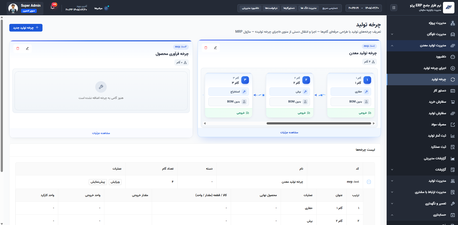 مدیریت تولید معدن